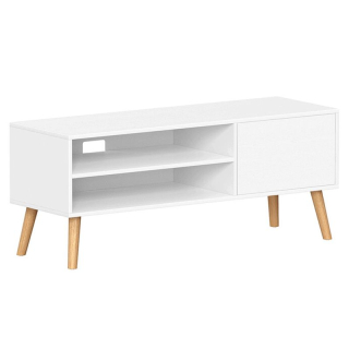 Televízny stolík 120, z MDF dosky, biely