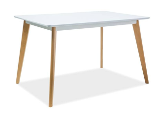 Minimalistický jedálenský stôl 120, buk/biela